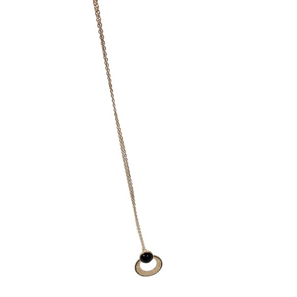 Gold And Black Necklace With 21 Inch Adjustable Chain. Add to bundle and SAVE! - Picture 2 of 8